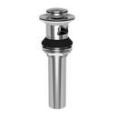 Push Pop-Up Lavatory Drain Assembly with Overflow Holes in Polished Chrome