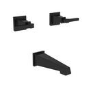 Two Handle Wall Mount Filler in Gloss Black Trim Only