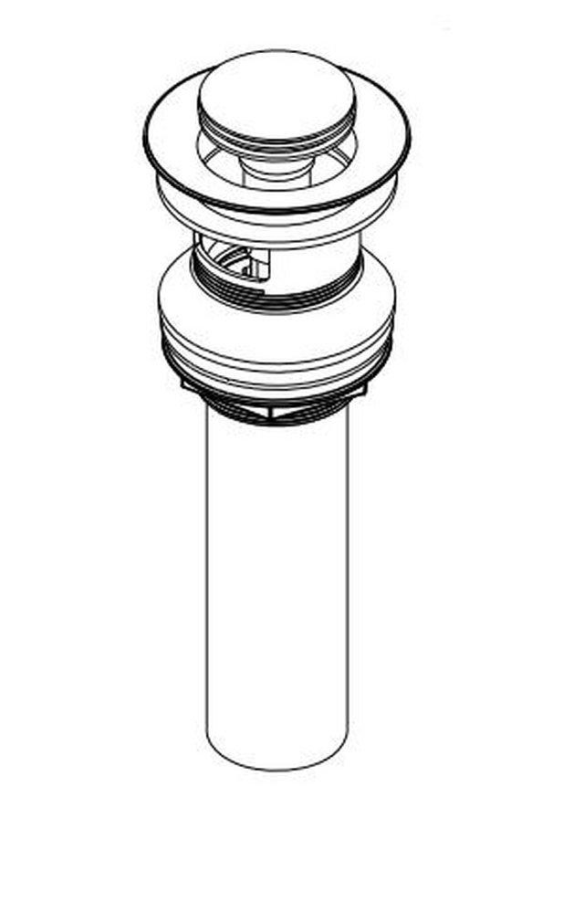 Brasstech Flat Black LAVATORY PUSH POP-UP DRAIN ASSEMBLY WITH OVERFLOW 