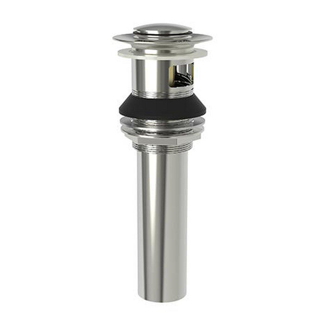 Brasstech Polished Nickel LAVATORY PUSH POP-UP DRAIN ASSEMBLY WITH OVERFLOW 