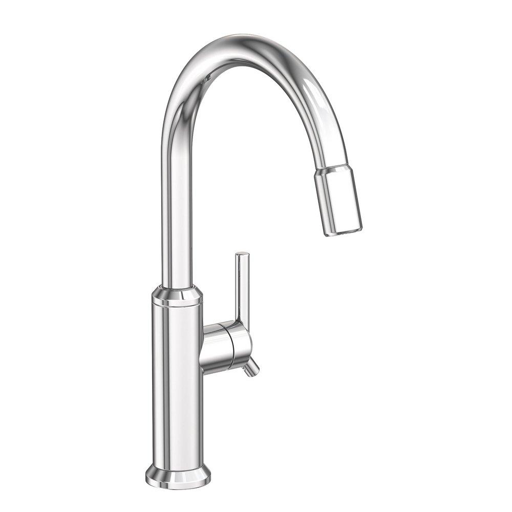 Newport Brass Polished Chrome Pull Down Single Handle Kitchen Faucet 