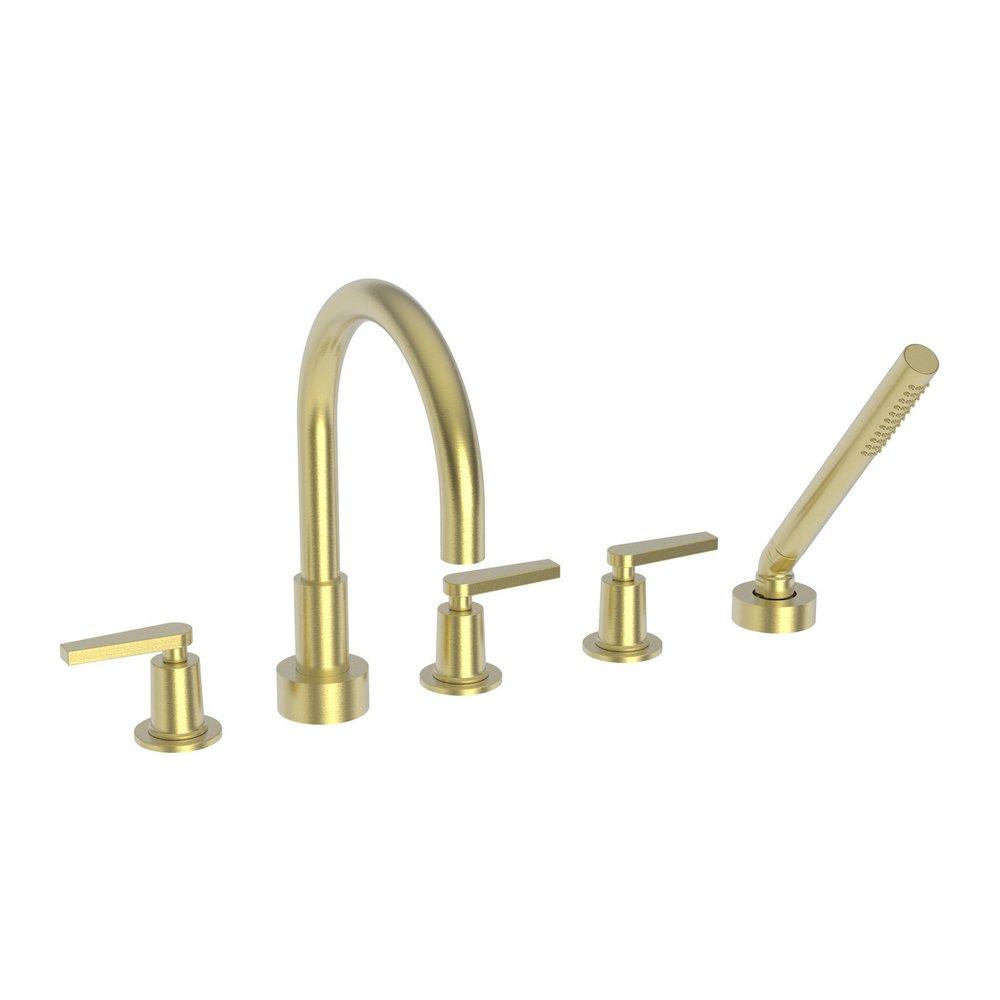 Newport Brass Satin Brass - PVD Three Handle Roman Tub Faucet Trim Only 