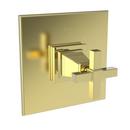 Newport Brass Polished Brass BALANCED PRESSURE SHOWER TRIM PLATE WITH HANDLE. LESS SHOWERHEAD ARM AND FLANGE. 