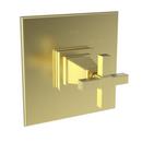Newport Brass Satin Brass BALANCED PRESSURE SHOWER TRIM PLATE WITH HANDLE. LESS SHOWERHEAD ARM AND FLANGE. 