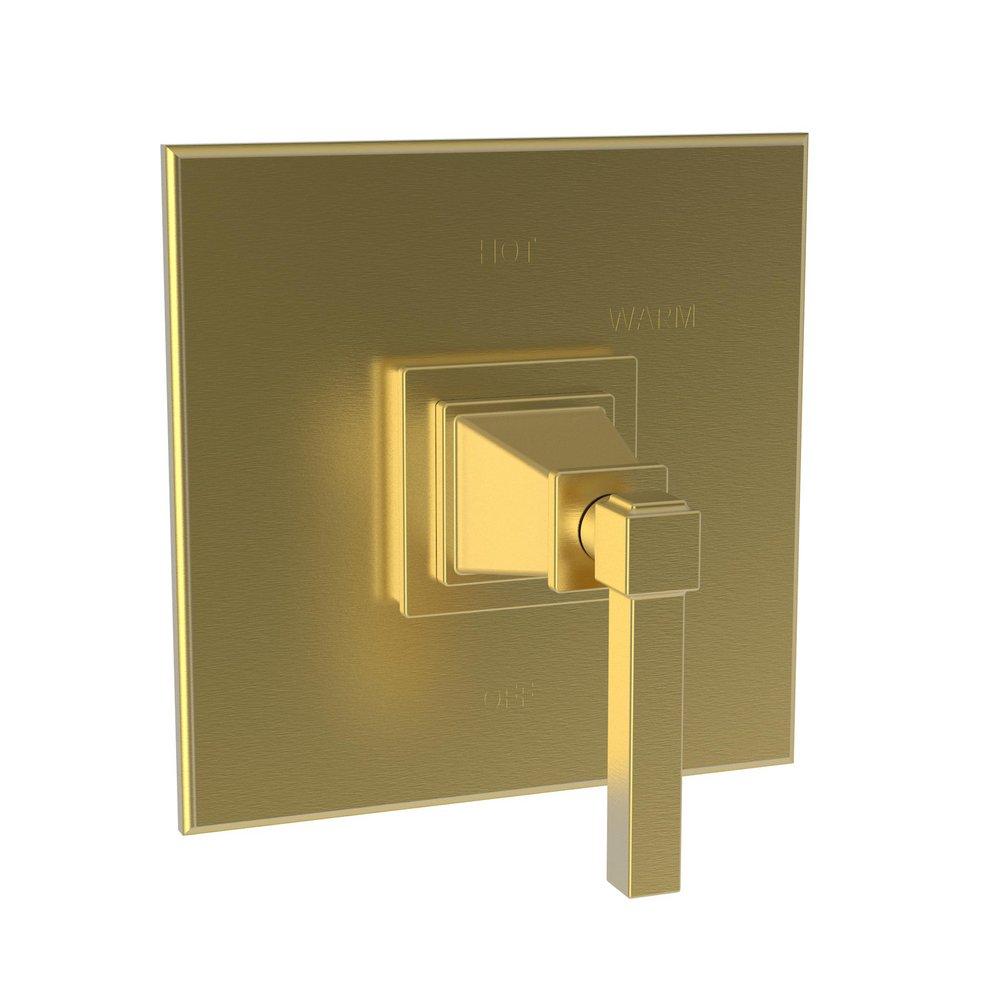 Newport Brass Satin Bronze BALANCED PRESSURE SHOWER TRIM PLATE WITH HANDLE. LESS SHOWERHEAD ARM AND FLANGE. 