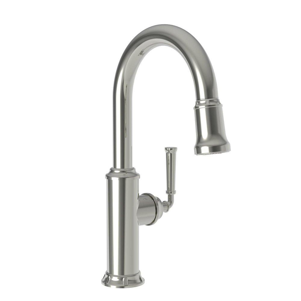 Newport Brass Polished Nickel - Natural Single Handle Lever Bar Faucet 