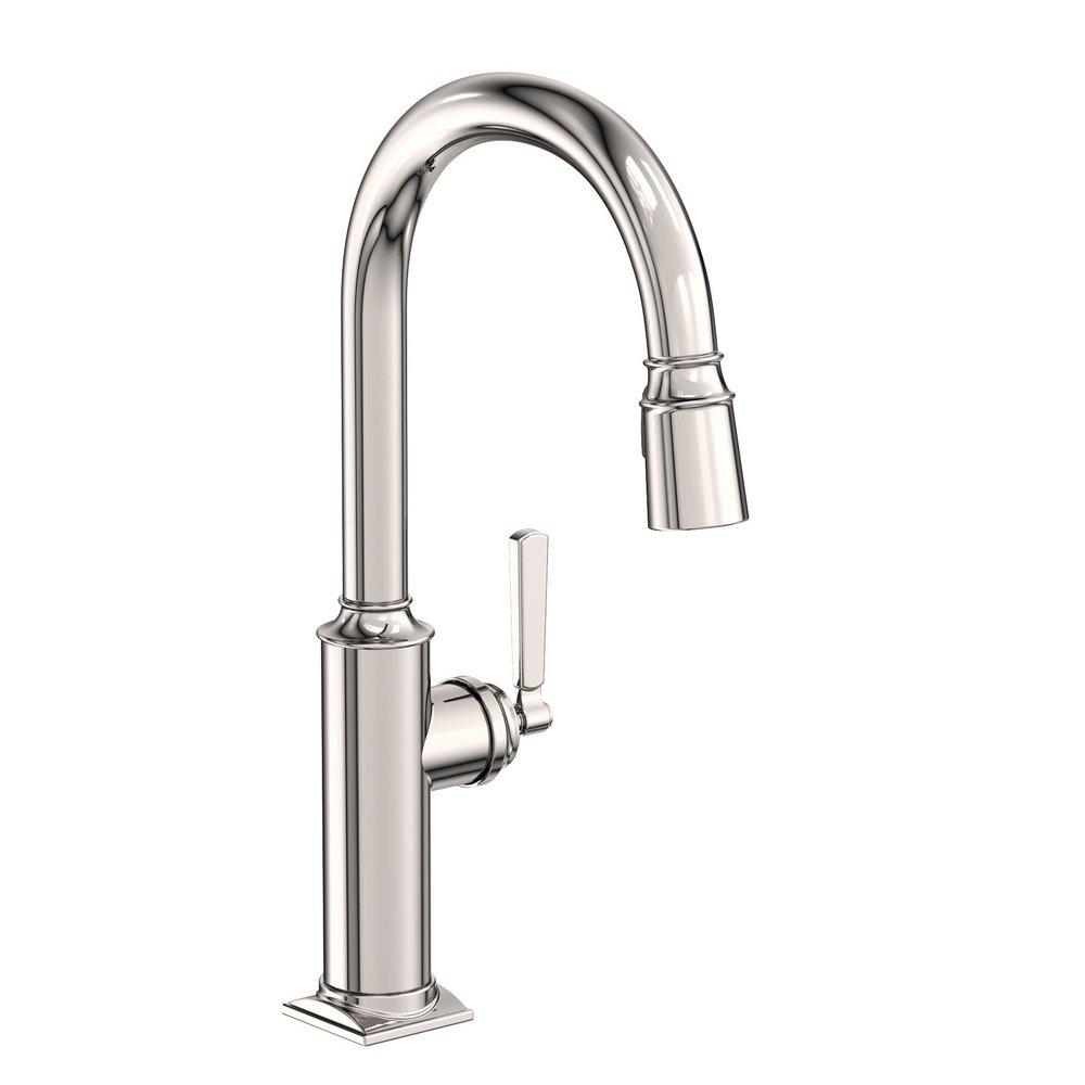 Single Handle Pull Down Kitchen Faucet in Polished Nickel 