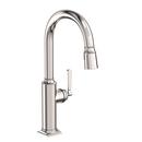 Single Handle Pull Down Kitchen Faucet in Polished Nickel 