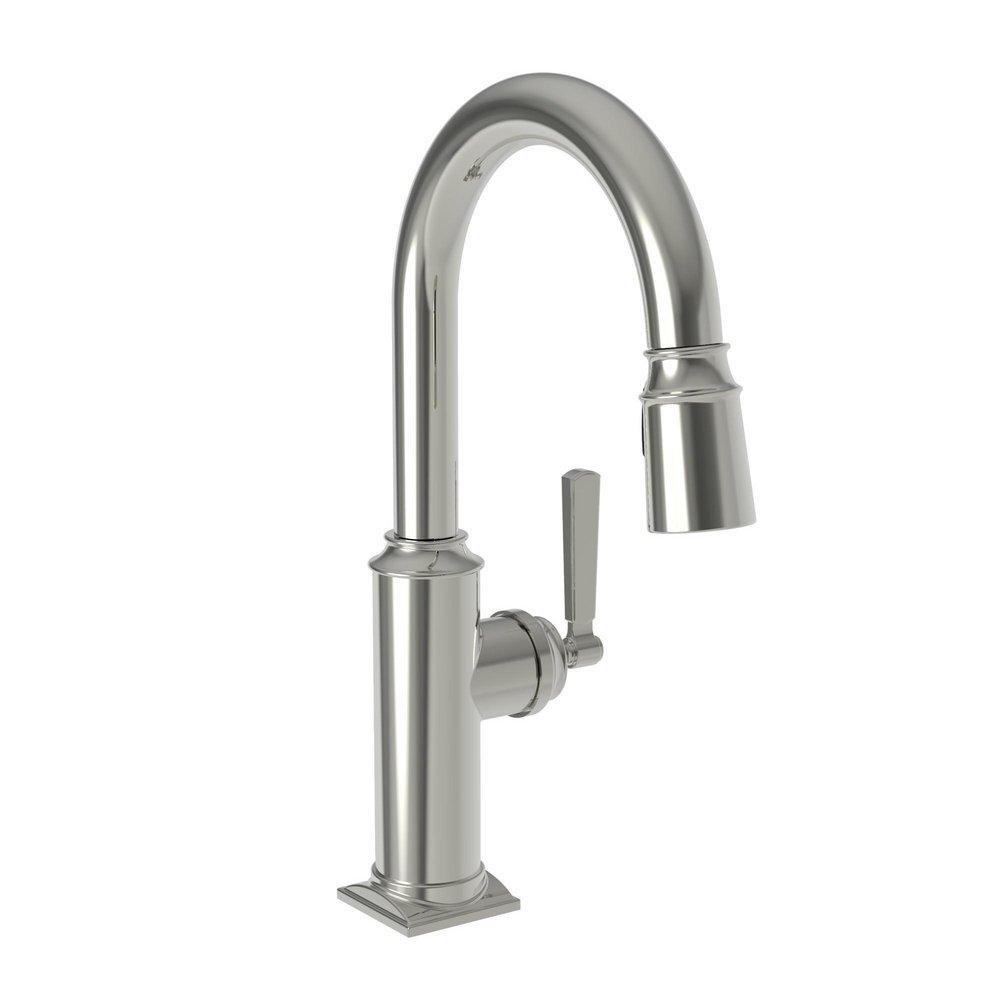 Newport Brass Polished Nickel - Natural Single Handle Lever Bar Faucet 
