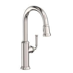 Single Handle Pull Down Kitchen Faucet in Polished Nickel - Natural