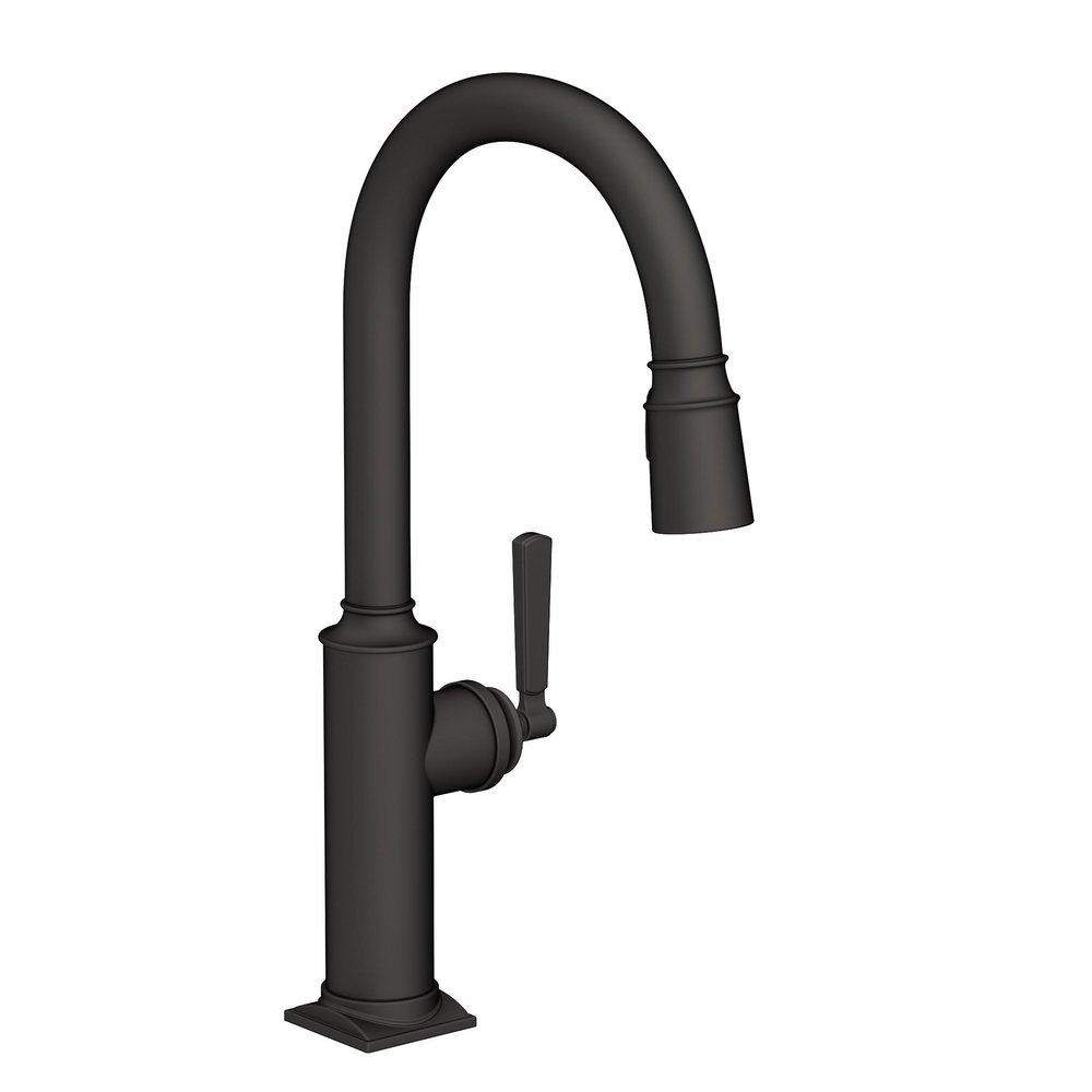 Newport Brass Flat Black Pull Down Kitchen Faucet 