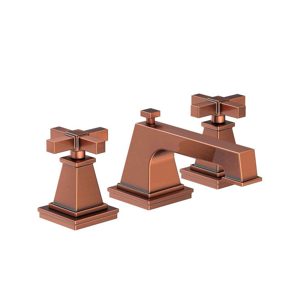 Newport Brass Antique Copper Two Handle Widespread Bathroom Sink Faucet 