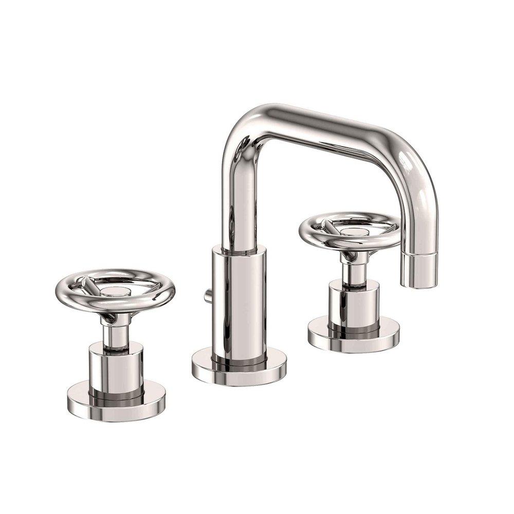 Newport Brass Polished Nickel Two Handle Widespread Bathroom Sink Faucet 