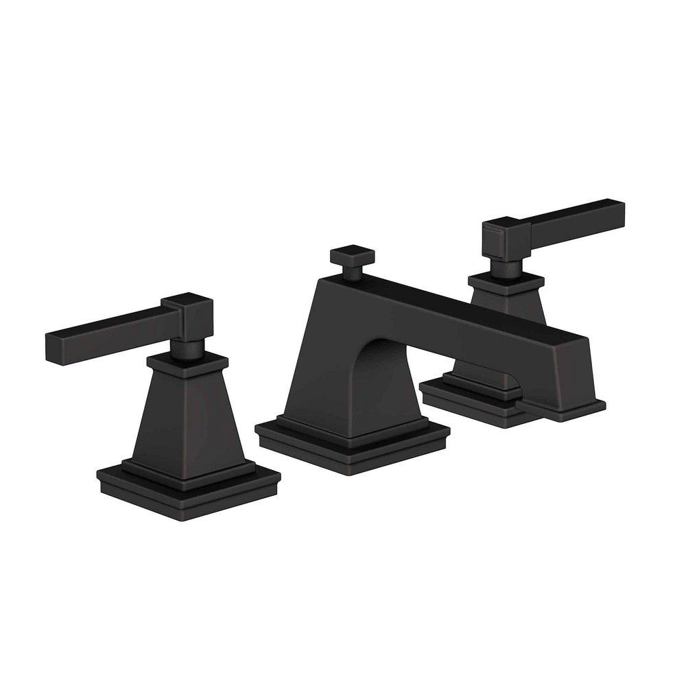Newport Brass Flat Black Two Handle Widespread Bathroom Sink Faucet 