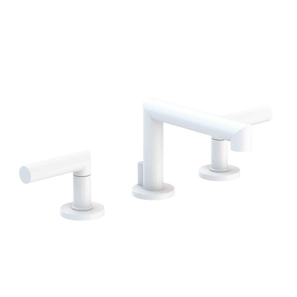Newport Brass Matte White Two Handle Widespread Bathroom Sink Faucet Lever Handle 