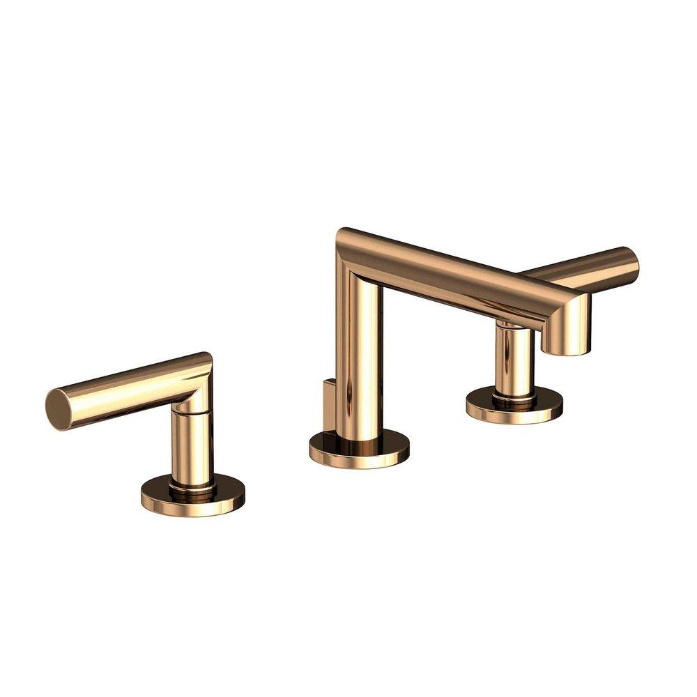 Newport Brass French Gold - PVD Two Handle Widespread Bathroom Sink Faucet Lever Handle 