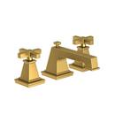 Two Handle Widespread Bathroom Sink Faucet in Satin Brass