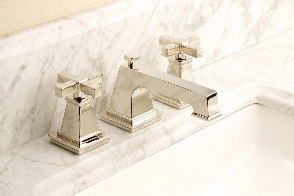Newport Brass Polished Nickel Two Handle Widespread Bathroom Sink Faucet 