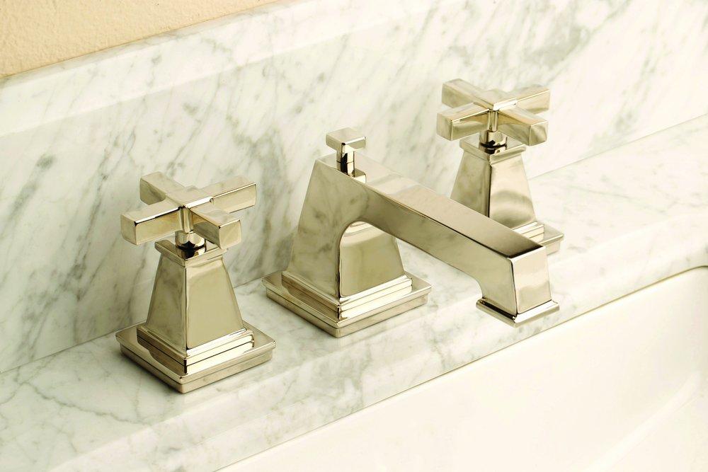 Newport Brass Polished Nickel Two Handle Widespread Bathroom Sink Faucet 