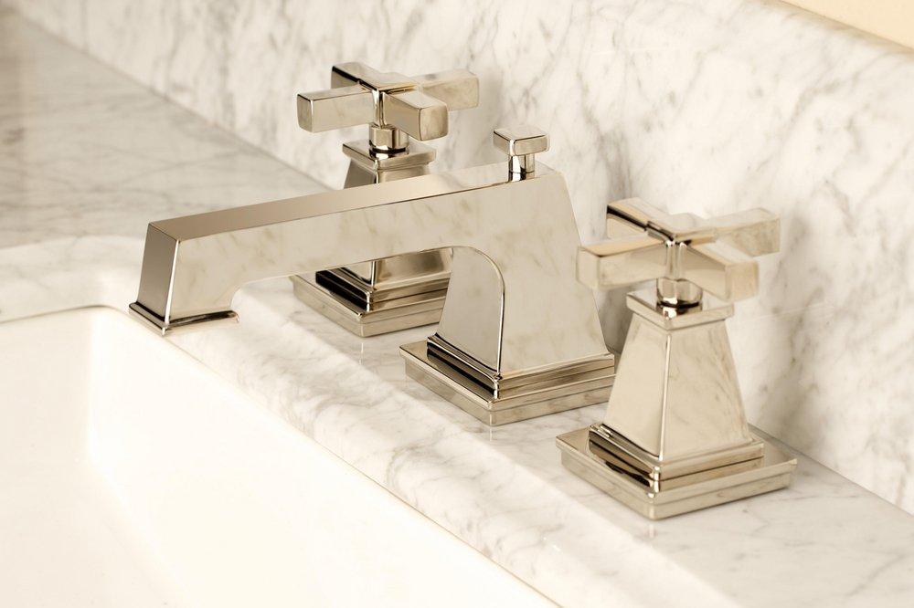 Newport Brass Polished Nickel Two Handle Widespread Bathroom Sink Faucet 