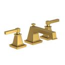 Two Handle Widespread Bathroom Sink Faucet in Satin Brass