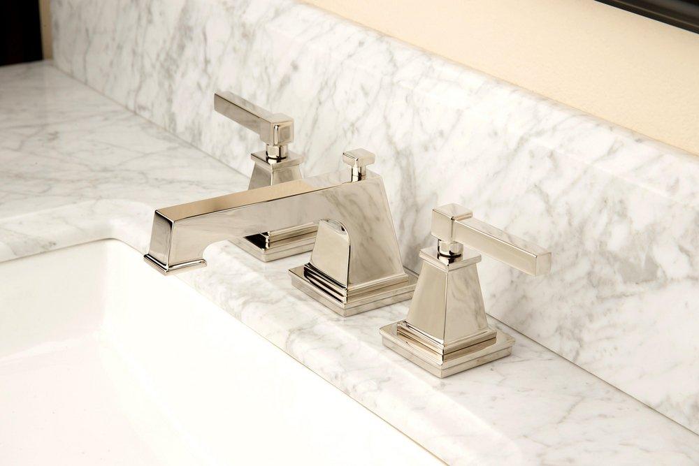 Newport Brass Polished Nickel Two Handle Widespread Bathroom Sink Faucet 