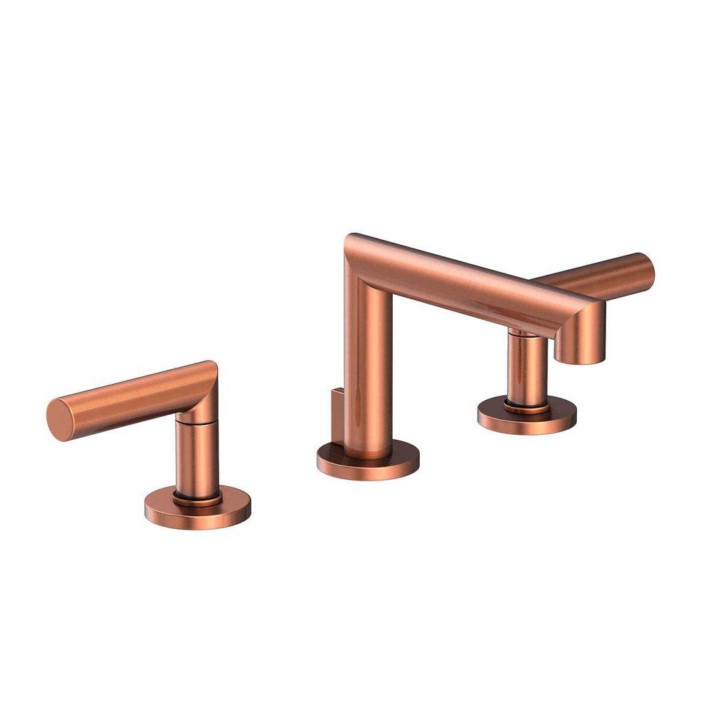 Newport Brass Antique Copper Two Handle Widespread Bathroom Sink Faucet Lever Handle 