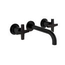 Newport Brass Flat Black Two Handle Wall Mount Bathroom Sink Faucet 