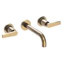 Wall Mount Bathroom Sink Faucet in Antique Brass 