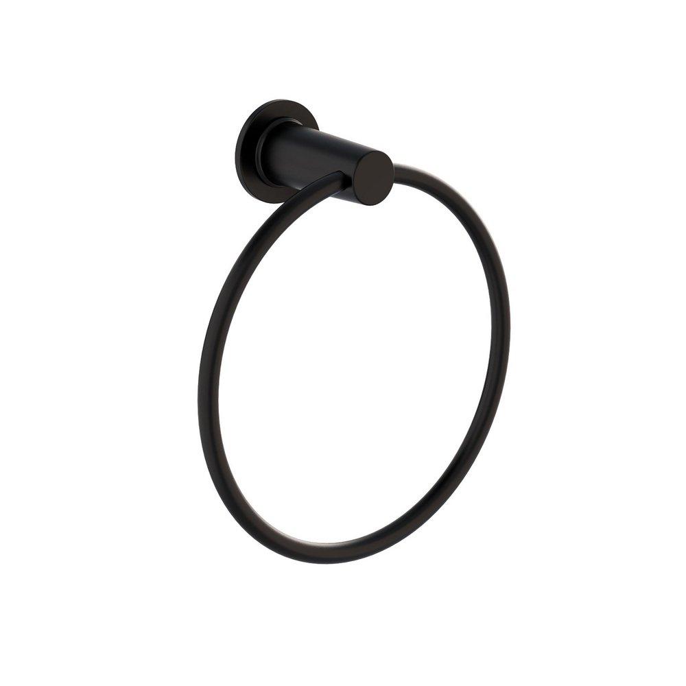 Newport Brass Flat Black Round Closed Towel Ring 