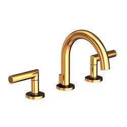 Two Handle Widespread Bathroom Sink Faucet in Polished Gold - PVD Lever Handle
