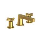 Newport Brass Satin Brass - PVD Two Handle Widespread Bathroom Sink Faucet Cross Handle 