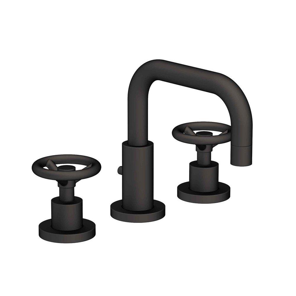 Newport Brass Flat Black Two Handle Widespread Bathroom Sink Faucet 