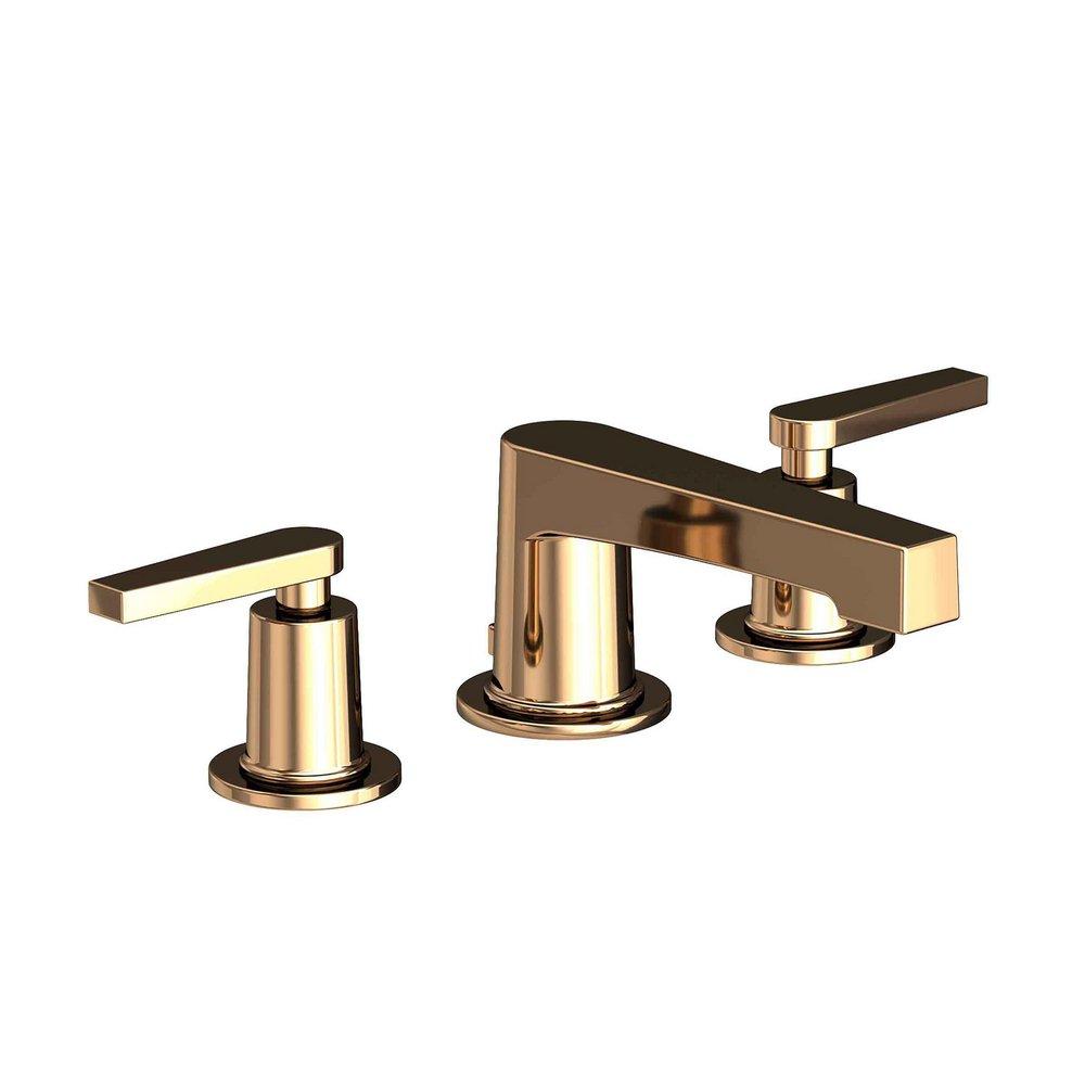 Newport Brass French Gold - PVD Two Handle Widespread Bathroom Sink Faucet Lever Handle 