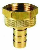 3/4 in. Female GHT x Hose Barb Brass Hose Adapter