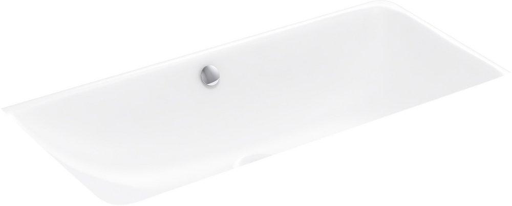 KOHLER White 30 in. Dual Mount Rectangular Cast Iron Bathroom Sink 