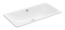 30 in. Dual Mount Rectangular Cast Iron Bathroom Sink in White