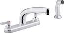KOHLER Polished Chrome Two Handle Centerset Kitchen Faucet in Polished Chrome 