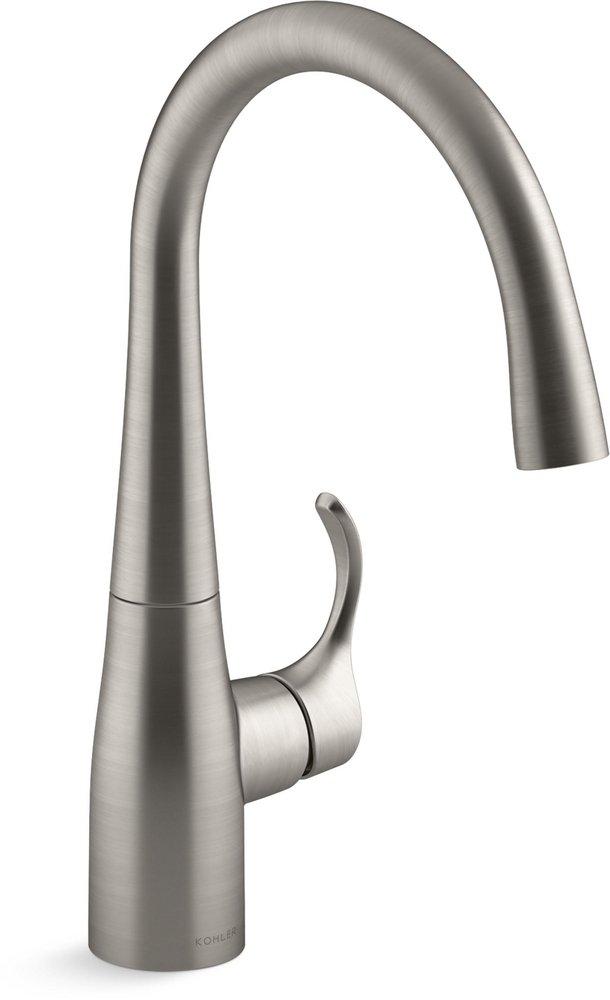 KOHLER Vibrant&reg; Stainless Single Lever Handle Bar Faucet 