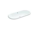 33 in. Drop-in, Undermount, or Vessel Mount Oval Cast Iron Bathroom Sink in White