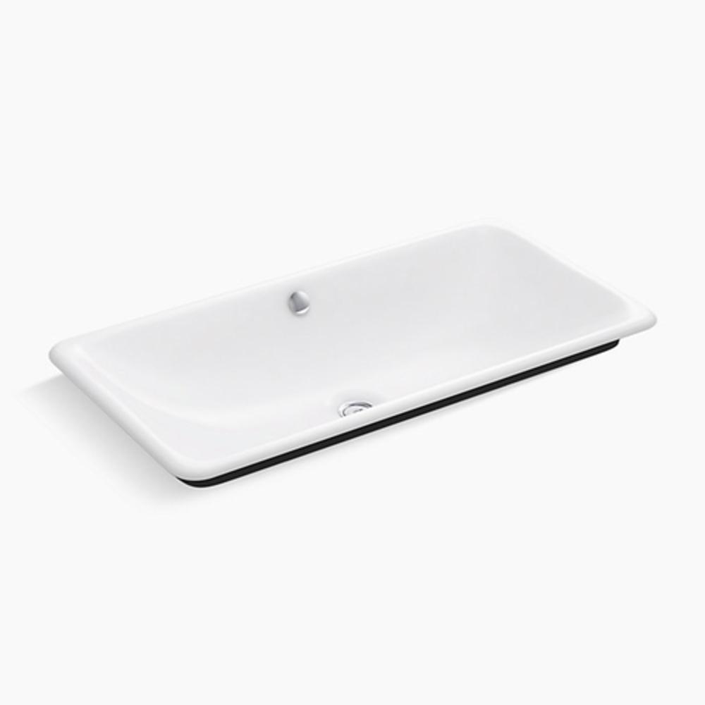 KOHLER White Dual Mount Vessel 