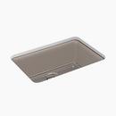 KOHLER Matte Toupe 27-1/2 x 18-5/16 in. No Hole Composite Single Bowl Undermount Kitchen Sink 