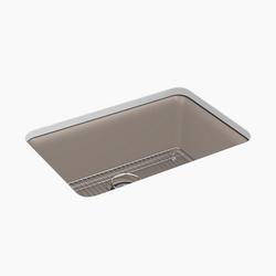 27-1/2 in. Undermount Neoroc Single Bowl Kitchen Sink in Matte Taupe