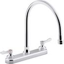 KOHLER Polished Chrome Two Handle Centerset Kitchen Faucet in Polished Chrome 