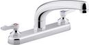KOHLER Polished Chrome Two Handle Kitchen Faucet in Polished Chrome 