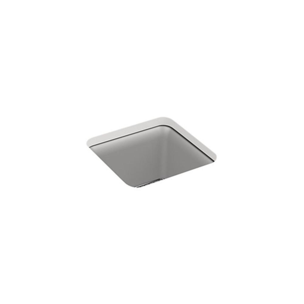 KOHLER Matte Grey 15-1/2 x 15-1/2 in. Undermount Neoroc Bar Sink 