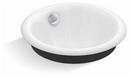 12 x 12 in. Round Dual Mount Bathroom Sink in White