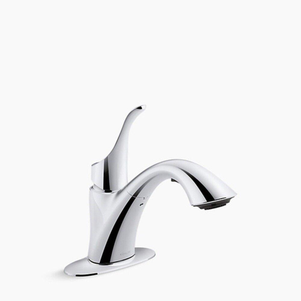 KOHLER Polished Chrome 4 gpm 3-Hole Deck Mount Laundry Sink Faucet with Single Lever Handle and Swivel Spout 