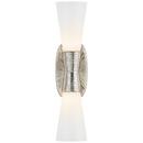 18 x 4-1/2 in. 120W 2-Light Medium E-26 Small Double Vanity Fixture in Polished Nickel