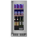 15 in. 2.8 cf Freestanding Beverage Center with Right Hinge in Stainless Steel